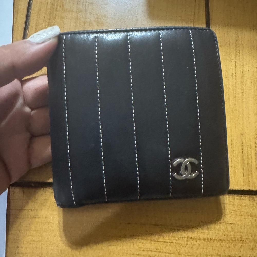 Chanel lambskin Black Leather Wallet W/COA - Picture 16 of 16